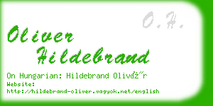 oliver hildebrand business card